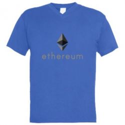 Мужская футболка  с V-образным вырезом Ethereum - PrintSalon