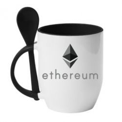 Чашка с ложкой Ethereum - PrintSalon