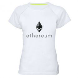Женская футболка для спорта Ethereum - PrintSalon