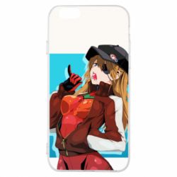 Чехол для iPhone 6/6S Evangeleon Asuka and Chupa Chups