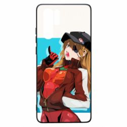 Чехол для Huawei P30 Pro Evangeleon Asuka and Chupa Chups