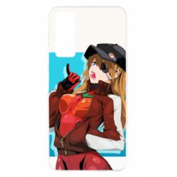 Чехол для Huawei P Smart 2021 Evangeleon Asuka and Chupa Chups-PrintSalon Чехол для Huawei P Smart 2021 Evangeleon Asuka and Chupa Chups