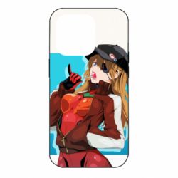 Чехол для iPhone 14 Pro Evangeleon Asuka and Chupa Chups