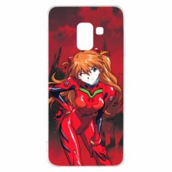 Чехол для Samsung A8 2018 Evangelion Asuka