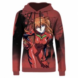 Жіноче 3D худі Evangelion Asuka-PrintSalon Жіноче 3D худі Evangelion Asuka