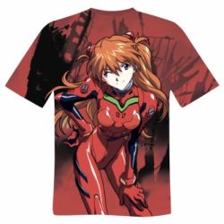 Мужская футболка 3D Evangelion Asuka - PrintSalon