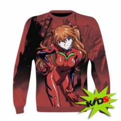 Детский 3D свитшот Evangelion Asuka - PrintSalon