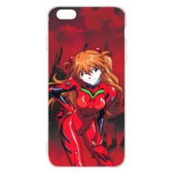 Чехол для iPhone 6 Plus/6S Plus Evangelion Asuka - PrintSalon
