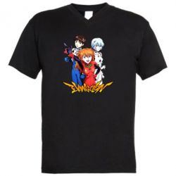 Чоловіча футболка з V-подібним вирізом Evangelion Heroes - PrintSalon