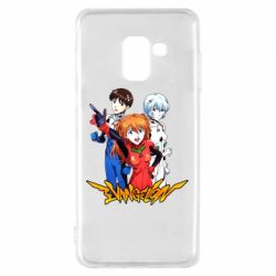 Чехол для Samsung A8 2018 Evangelion Heroes