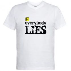 Чоловіча футболка з V-подібним вирізом Everybody LIES House - PrintSalon