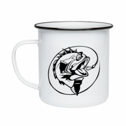 Кружка эмалированная Evil fish - PrintSalon