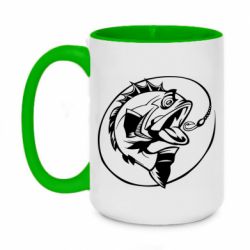 Чашка двухцветная 420ml Evil fish - PrintSalon