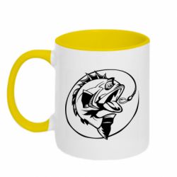 Чашка двокольорова Evil fish