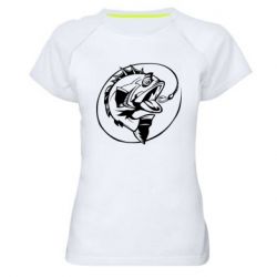 Женская футболка для спорта Evil fish - PrintSalon