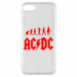 Чехол для iPhone 8 Эволюция AC/DC - PrintSalon