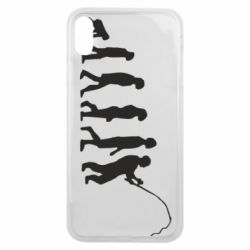 Чехол для iPhone Xs Max Эволюция рыбака - PrintSalon