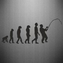 Наклейка Еволюція рибалки
