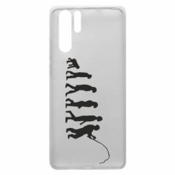 Чехол для Huawei P30 Pro Эволюция рыбака-PrintSalon Чехол для Huawei P30 Pro Эволюция рыбака