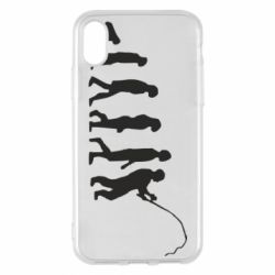 Чехол для iPhone X/Xs Эволюция рыбака