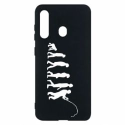 Чехол для Samsung M40 Эволюция рыбака - PrintSalon