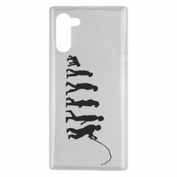 Чехол для Samsung Note 10 Эволюция рыбака - PrintSalon