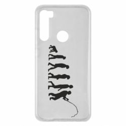 Чехол для Xiaomi Redmi Note 8 Эволюция рыбака - PrintSalon