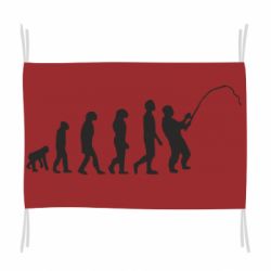 Флаг Эволюция рыбака - PrintSalon