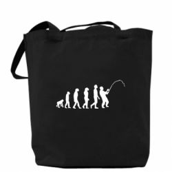 Эко-сумка Эволюция рыбака - PrintSalon