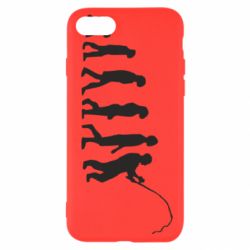 Чехол для iPhone SE 2020 Эволюция рыбака - PrintSalon