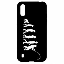 Чехол для Samsung A01/M01 Эволюция рыбака - PrintSalon