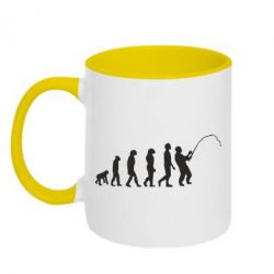 Чашка двокольорова Еволюція рибалки