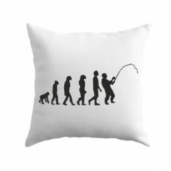 Подушка Эволюция рыбака - PrintSalon