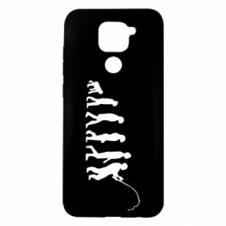 Чехол для Xiaomi Redmi Note 9/Redmi 10X Эволюция рыбака - PrintSalon