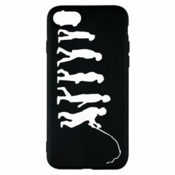Чехол для iPhone SE 2022 Эволюция рыбака - PrintSalon
