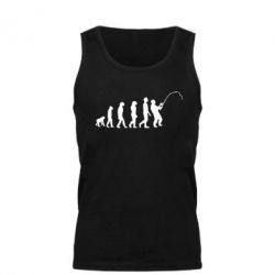 Мужская майка Эволюция рыбака - PrintSalon