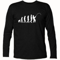Футболка с длинным рукавом Эволюция рыбака