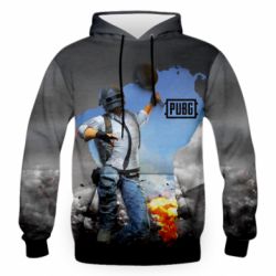 Чоловіче 3D худі Explosion and frying pan - PrintSalon