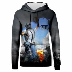 Жіноче 3D худі Explosion and frying pan - PrintSalon