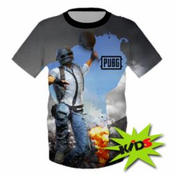 Дитяча 3D футболка Explosion and frying pan - PrintSalon