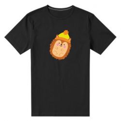 Мужская футболка премиум Ежик в шапочке - PrintSalon