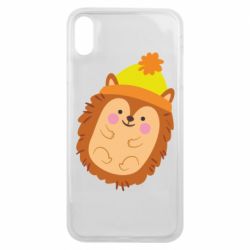 Чехол для iPhone Xs Max Ежик в шапочке - PrintSalon