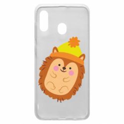 Чехол для Samsung A20 Ежик в шапочке - PrintSalon
