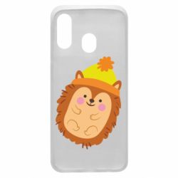 Чехол для Samsung A40 Ежик в шапочке - PrintSalon