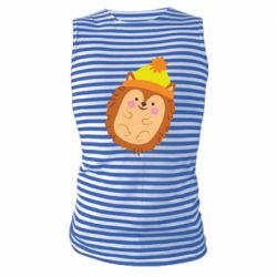 Майка-тельняшка Ежик в шапочке - PrintSalon