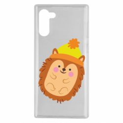 Чехол для Samsung Note 10 Ежик в шапочке - PrintSalon