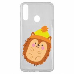 Чехол для Samsung A20s Ежик в шапочке - PrintSalon