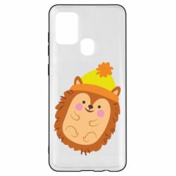 Чехол для Samsung A21s Ежик в шапочке - PrintSalon