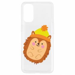 Чехол для Oppo Reno 4 Ежик в шапочке - PrintSalon