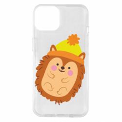 Чехол для iPhone 14 Ежик в шапочке - PrintSalon